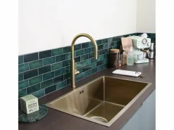 Essebagno Reflet mezclador para fregadero cepillado Dorado Discount