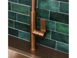 Essebagno Grifo De Cocina|Reflet mezclador para fregadero de cobre cepillado