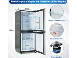 Refrigerador de 106 litros con 7 configuraciones de temperatura e iluminación LED -^Hauss Spole