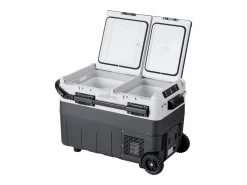 Refrigerador de Coche SucceBuy Refrigerador Portátil para Coche con Compresor 50L, Doble Zona, para el Hogar y el Coche^