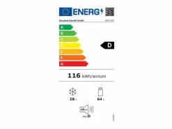 DripeX Refrigerador 28L+64L, -27°C~13°C, 116 kWh/año, 45dB, eficiencia energética D, , 41x45.5x105.5cm Negro