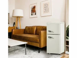 DripeX Electrodomésticos De Frío|Refrigerador 22L+38L, doble puerta con LED y pies ajustables, clase E, -27°C-13°C, 102 kWh/año, , 42x45.5x88.8cm