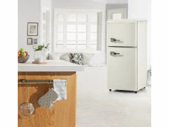 DripeX Electrodomésticos De Frío|Refrigerador 22L+38L, doble puerta con LED y pies ajustables, clase E, -27°C-13°C, 102 kWh/año, , 42x45.5x88.8cm