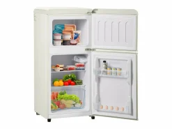 DripeX Electrodomésticos De Frío|Refrigerador 22L+38L, doble puerta con LED y pies ajustables, clase E, -27°C-13°C, 102 kWh/año, , 42x45.5x88.8cm