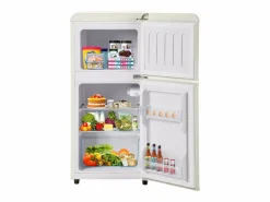 Hauss Spole Electrodomésticos De Frío|Refrigerador retro. Frigorífico-congelador combinado con un volumen total de 60 litros, un volumen de congelador de 22 litros.