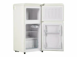Hauss Spole Electrodomésticos De Frío|Refrigerador retro. Frigorífico-congelador combinado con un volumen total de 60 litros, un volumen de congelador de 22 litros.