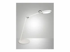 Lámpara De Mesa|Regina - Lámpara de mesa ajustable Fabas Luce blanca - LED táctil de 9 W integrado, regulable, CCT (3000K, 4000K, 5000K, 6000K)