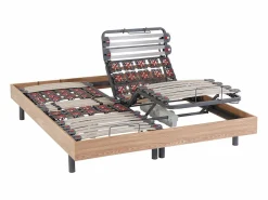 NATUREA Cama Articulada|Relajación láminas terminales memoria DAMYSOS 2x90x200 roble