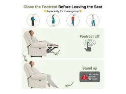 Relájate sillón de terciopelo eléctrico de sillón, silla de ocio ajustable con USB, respaldo ajustable, antiestático con reposapiés - 96x97x104cm^DripeX Online