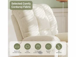 Relájate sillón de terciopelo eléctrico de sillón, silla de ocio ajustable con USB, respaldo ajustable, antiestático con reposapiés - 96x97x104cm^DripeX Online