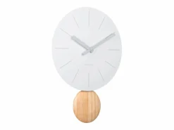 KARLSSON Reloj de pared Arlo péndulo - - Ø30cm Blanco Online