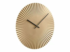 OZAIA Reloj de pared Art Déco - Diámetro 50 cm - Metal - - FELINAR Dorado Outlet