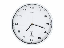 vidaxl Reloj de pared Cloc radiocontrol /negro Ø31 cm Blanco Best