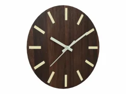 Reloj de pared con escalas y agujas luminosas marrón Ø30 cm ES778478^ Outlet