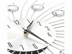 Reloj de pared con movimiento de cuarzo 50 cm ES855022 Plateado Clearance