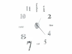 Reloj de pared 3D de diseño moderno 100 cm XXL ES311372 Plateado Discount