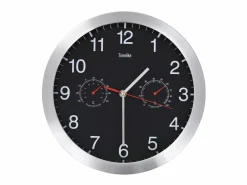 Reloj De Pared|Reloj de pared de cuarzo higrómetro y termómetro 30 cm ES935509