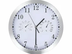 Reloj De Pared|Reloj de pared de cuarzo higrómetro y termómetro 30 cm ES591514