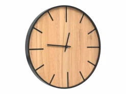 Reloj de pared de hierro y madera de ingeniería marrón Ø39 cm ES318995 Marru00f3n Best