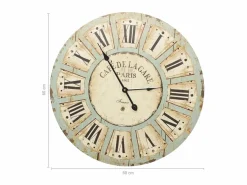 Reloj de pared de MDF 60 cm ES588843 Multicolor Clearance