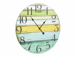 Reloj de pared de MDF 60 cm ES735100 Multicolor New