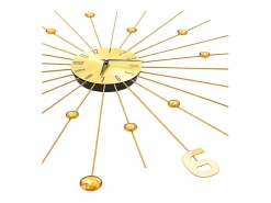 Reloj de pared de metal 70 cm ES475332 Dorado