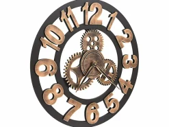 Reloj de pared de metal y negro 58 cm ES302916^ Outlet
