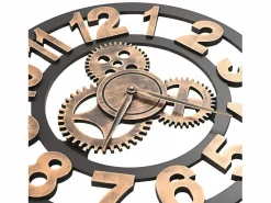 Reloj de pared de metal y negro 58 cm ES302916^ Outlet