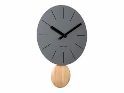 KARLSSON Reloj de pared de péndulo Arlo - oscuro Gris Outlet
