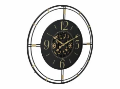 OZAIA Reloj de pared industrial engranaje - metal - D. 70 cm - y dorado - SEDONA Negro Sale