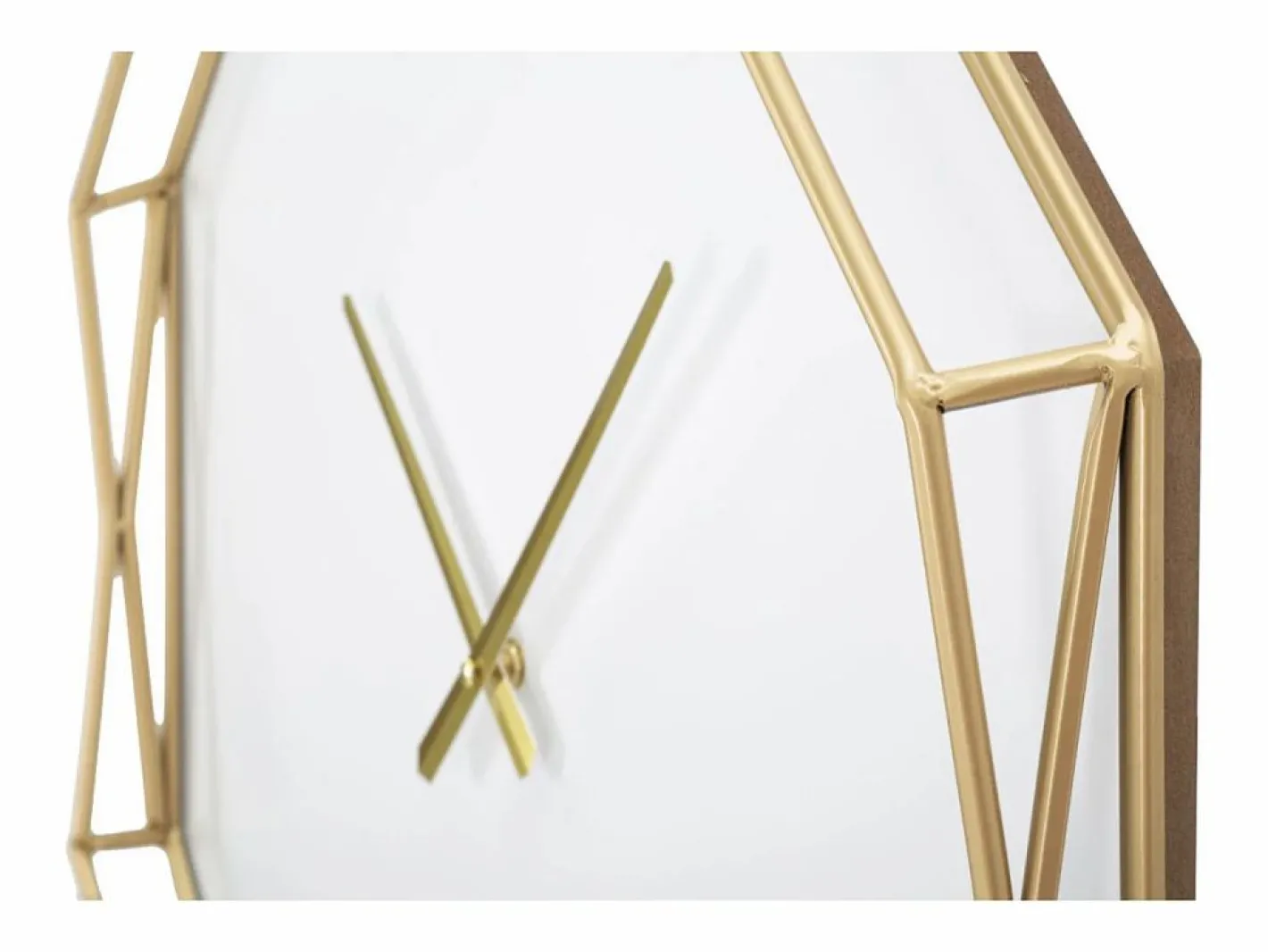Reloj de pared octagonal de metal dorado Octagonal^ Hot