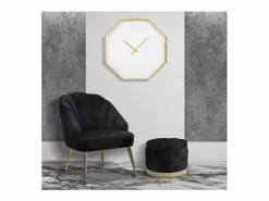 Reloj de pared octagonal de metal dorado Octagonal^ Hot