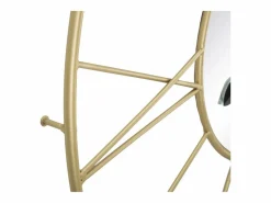 Reloj de pared redondo de metal 80 cm con espejo Stick Dorado Sale