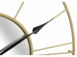 Reloj de pared redondo de metal 80 cm con espejo Stick Dorado Sale