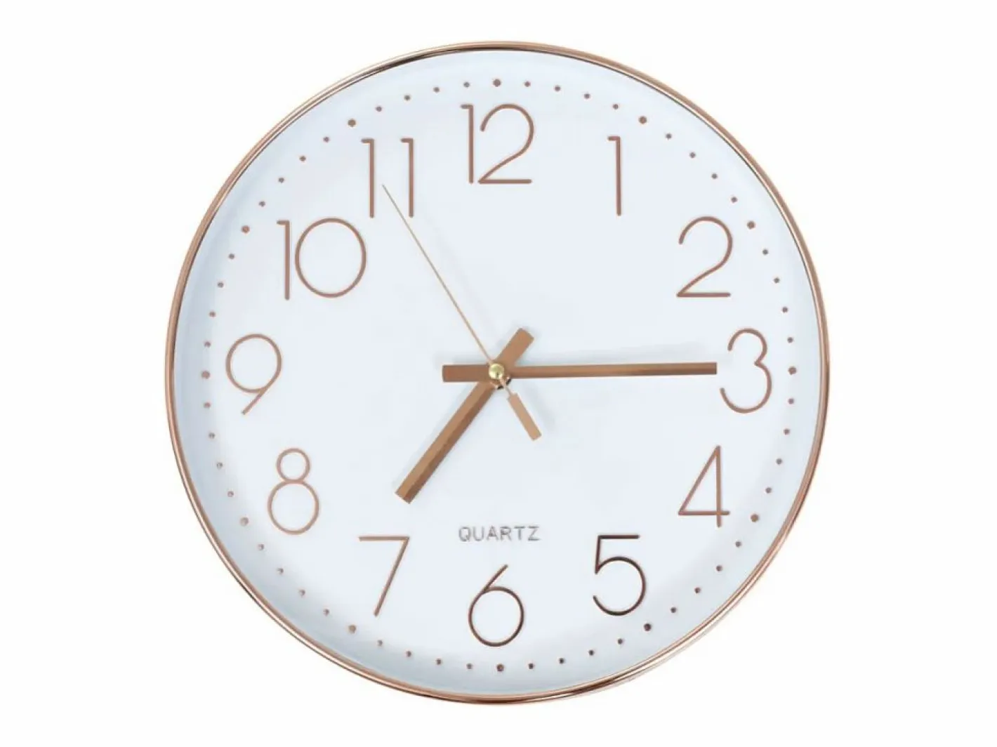 vidaxl Reloj de pared redondo /dorado Ø30 cm Rosa Clearance