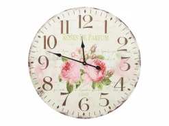 Reloj De Pared|Reloj de pared vintage con flores 60 cm ES535526