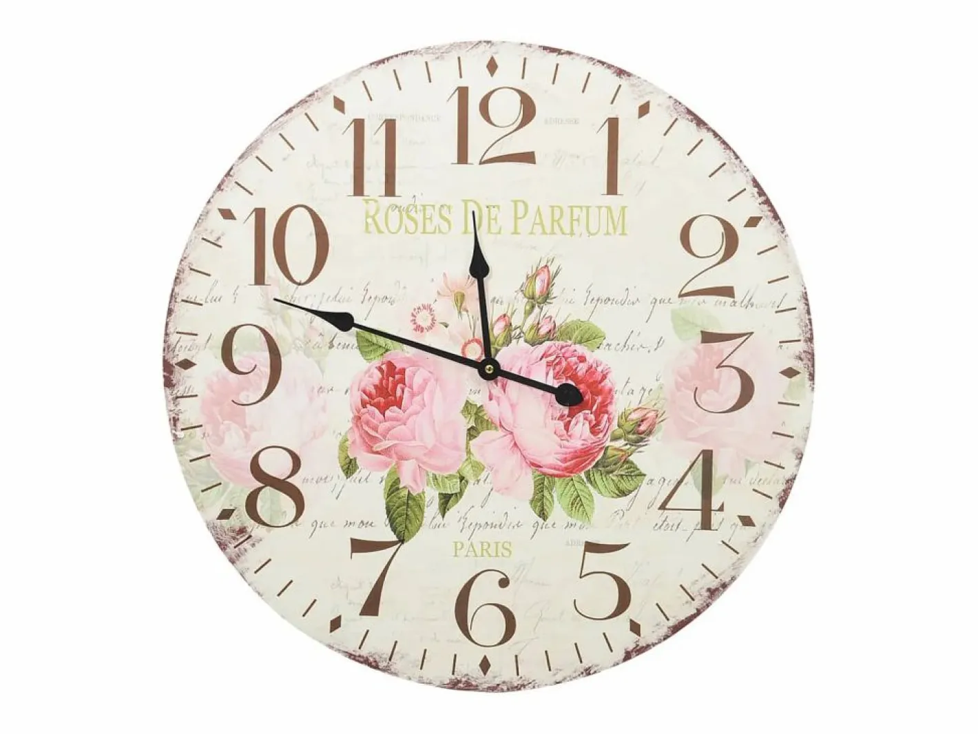 Reloj De Pared|Reloj de pared vintage con flores 60 cm ES535526