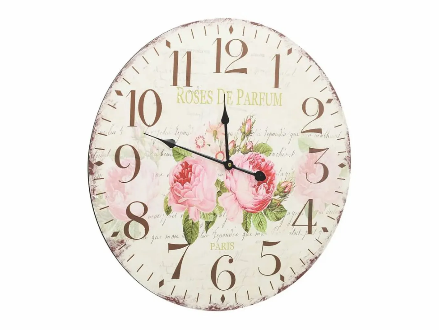 Reloj De Pared|Reloj de pared vintage con flores 60 cm ES535526