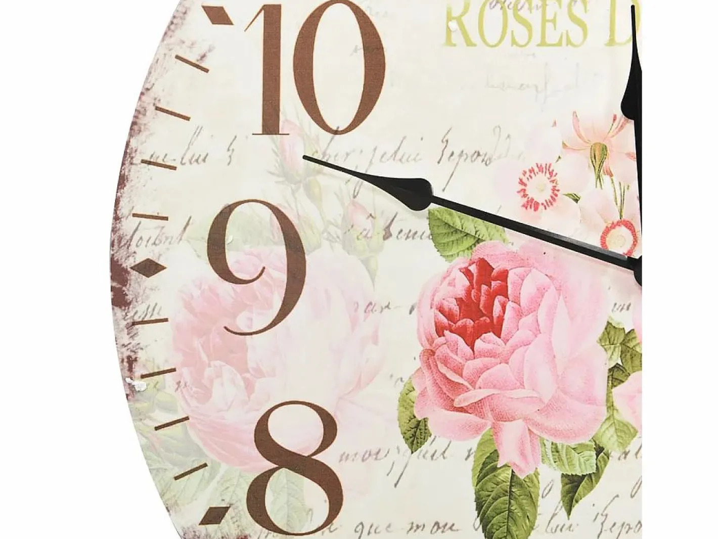 Reloj De Pared|Reloj de pared vintage con flores 60 cm ES535526