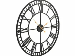 Reloj de pared vintage movimiento cuarzo metal 60 cm XXL ES885500 Negro Online