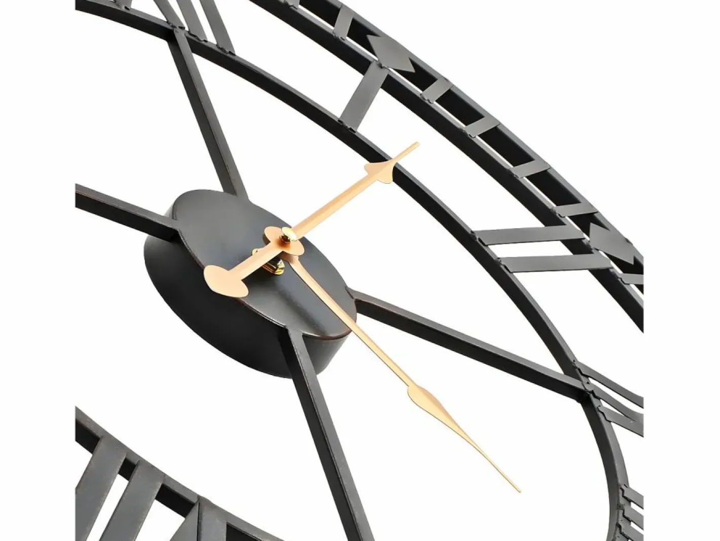 Reloj de pared vintage movimiento cuarzo metal 60 cm XXL ES885500 Negro Online