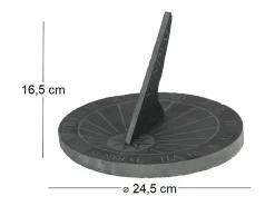 Reloj de sol en esquisto^ESSCHERT DESIGN Online