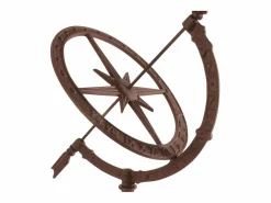 ESSCHERT DESIGN Estatua|Reloj de sol sobre soporte de hierro fundido