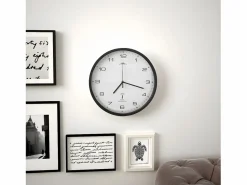 Reloj radiocontrol de pared cuarzo y negro 31 cm ES593131^ New