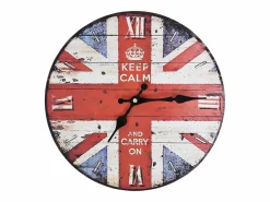 Reloj vintage de pared con flores UK 30 cm ES791813^ Outlet
