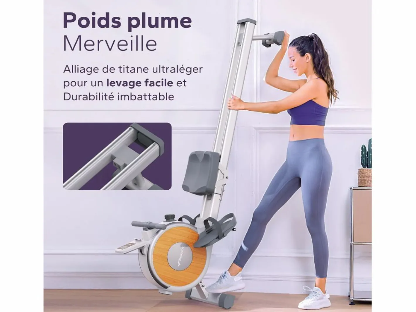 MERACH Remo Magnético , 16 Niveles de Resistencia, Ultra Silencioso, 160kg, LCD, Bluetooth, Plegable, Soporte para Tablet, Compatible con Kinomap Blanco New