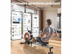 Remo Magnético para Casa , 16 Niveles, LCD, Bluetooth, Doble Riel, Ultra Silencioso, 160kg, Asiento Ergonómico, Plegable, Compatible con APP^MERACH Best