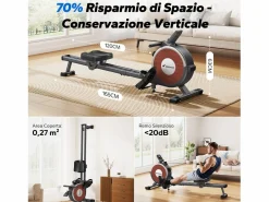 Remo Magnético para Casa , 16 Niveles, LCD, Bluetooth, Doble Riel, Ultra Silencioso, 160kg, Asiento Ergonómico, Plegable, Compatible con APP^MERACH Best