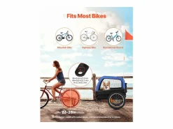 Remolque bicicleta SucceBuy para Perro, Carga 30 kg, Porta Animales de Compañía de Bicicletas, Marco Plegable Fácil con Rueda a Liberación Rápida, Reflector Azul Online