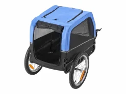 Remolque bicicleta SucceBuy para Perro, Carga 30 kg, Porta Animales de Compañía de Bicicletas, Marco Plegable Fácil con Rueda a Liberación Rápida, Reflector Azul Online